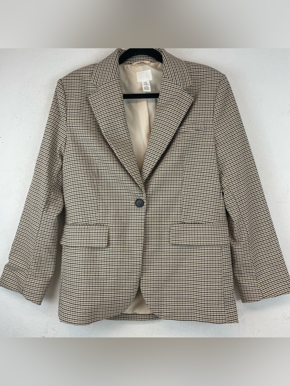 Women’s houndstooth, oversized, blazer size XS
